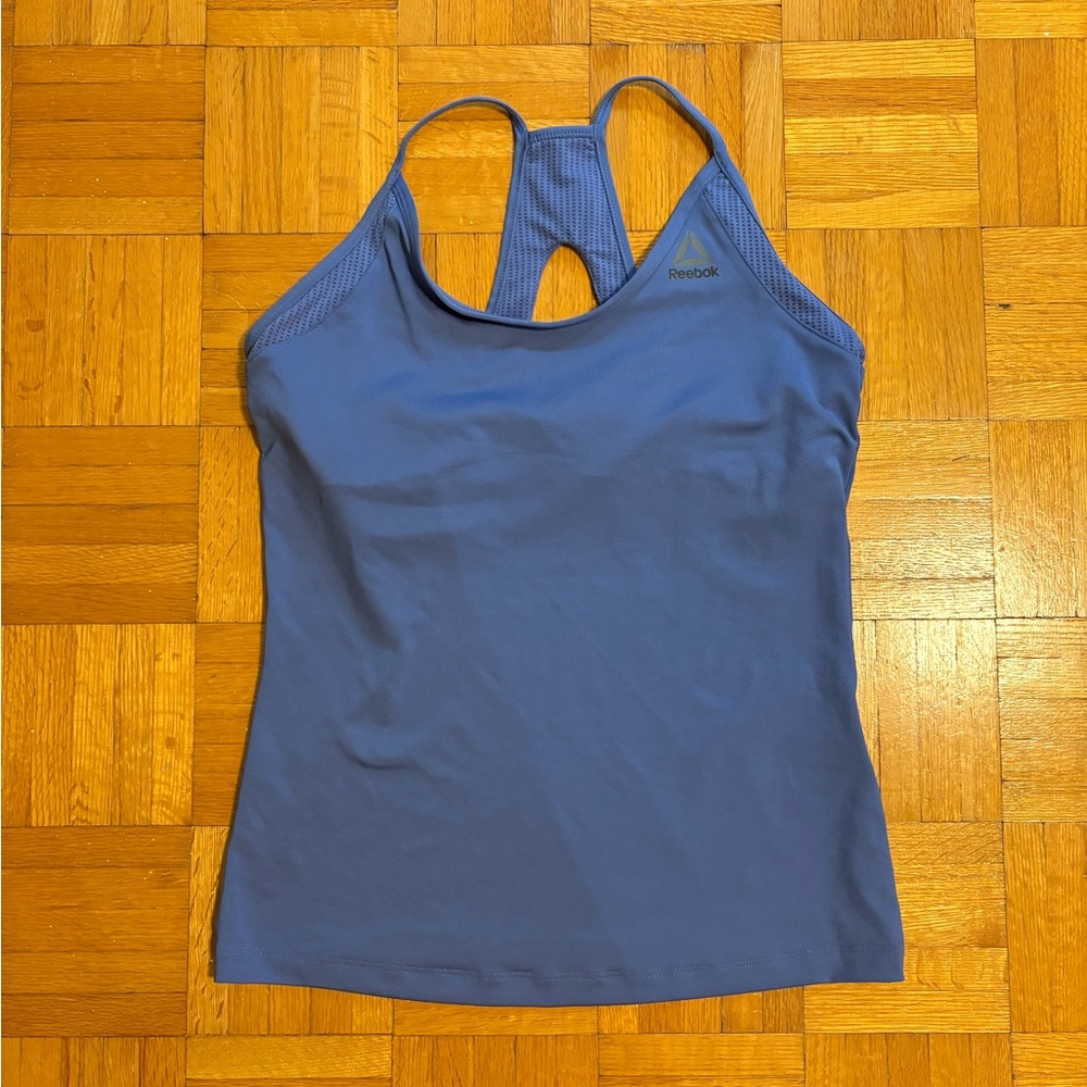 Reebok Racerback Tank Top Blue Size Small